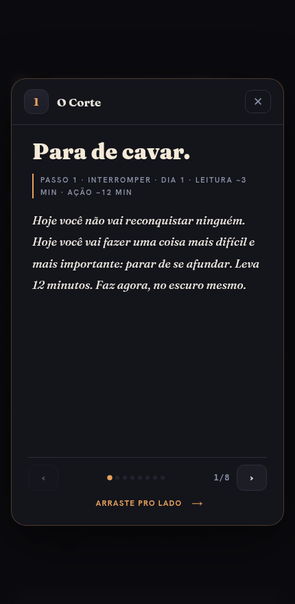 Um passo aberto, uma ideia por tela